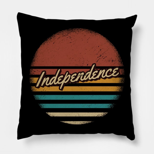 Independence Vintage Text Pillow by JamexAlisa