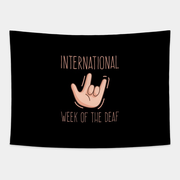 International Week Of The Deaf - I am Deaf Not Stupid Tapestry by mangobanana