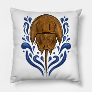 Horseshoe Crab Swirl Pillow