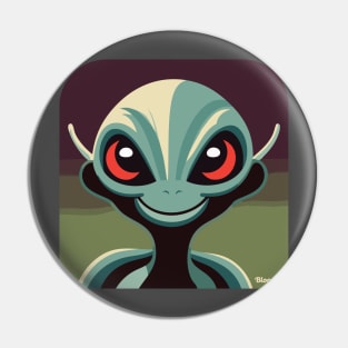 Happy Alien Pin