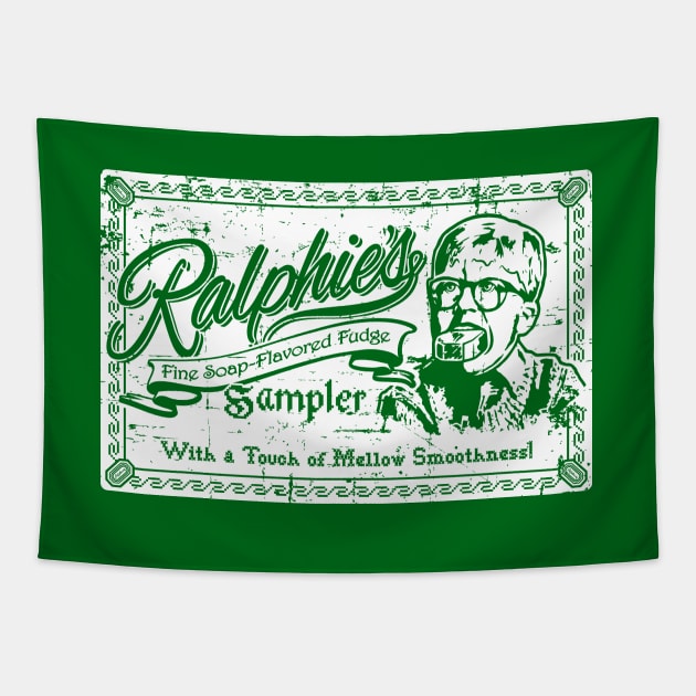 Ralphie's Fine Soap-Flavored Fudge Sampler Tapestry by SaltyCult