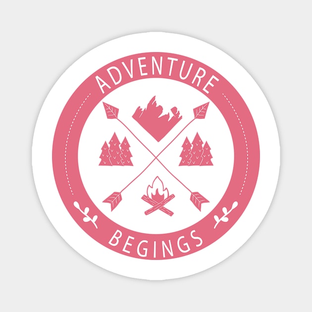 Adventure begins /nature Magnet by Misfit04