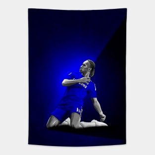 Didier Drogba - Chelsea Premier League Football Artwork Tapestry