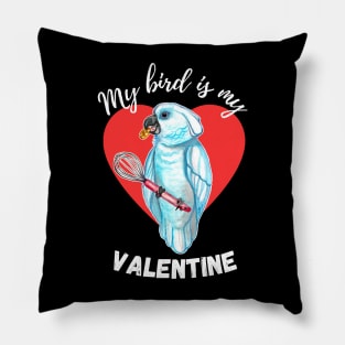 My Bird is My Valentine - Umbrella Cockatoo Parrot Pillow