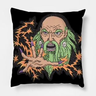 Whimsical Wizard Tattoo - American Trad Aesthetic Pillow