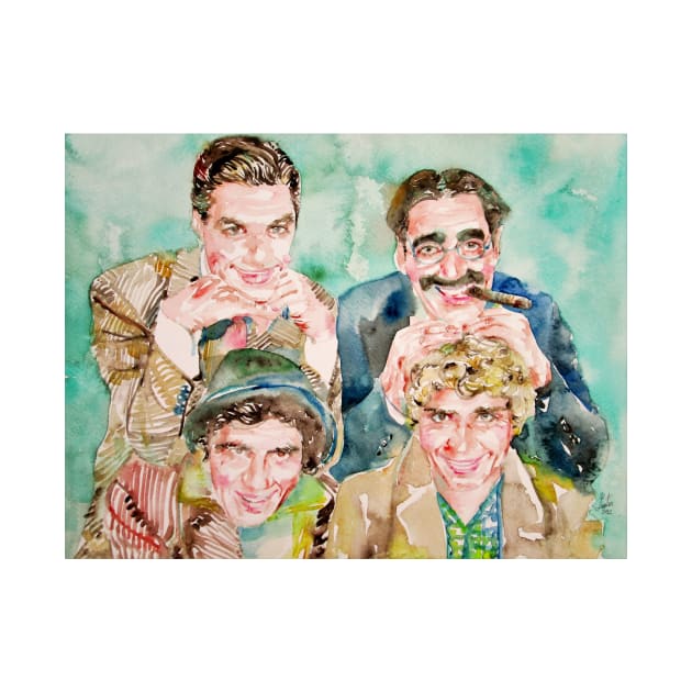 MARX BROTHERS watercolor portrait by lautir