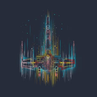 Neon rebel ship T-Shirt
