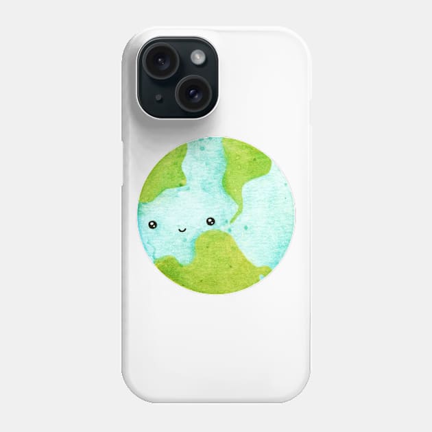 cute earth Phone Case by shoko