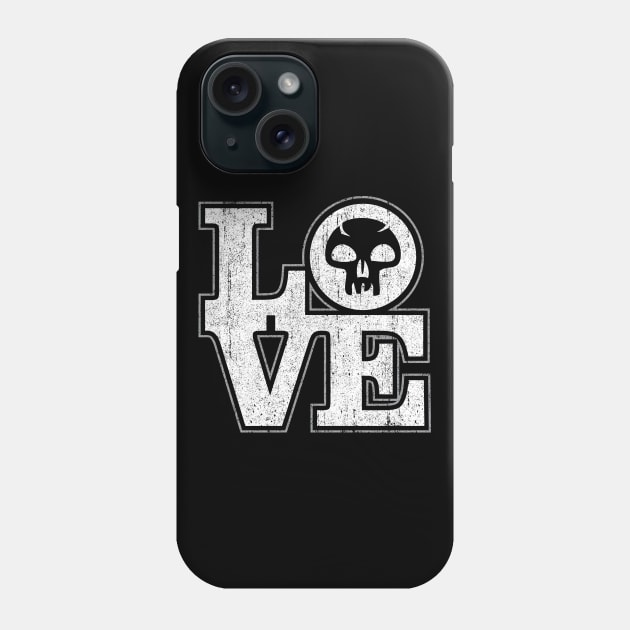 Love Black Phone Case by huckblade