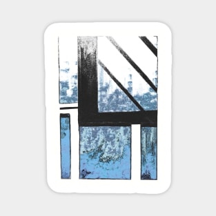 Blue Cityscape winter whiteout Magnet