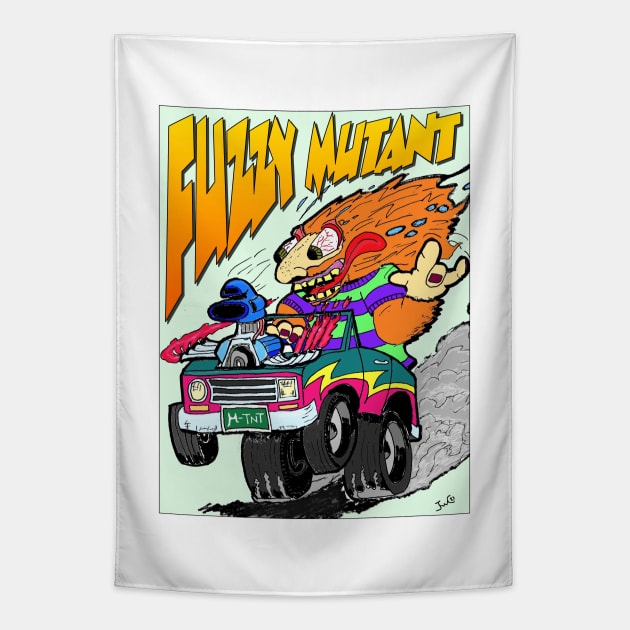 Fuzzy Mutant Tapestry by JWCoenMathArt