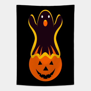 Funny Boo Pumpkins Ghost Halloween Tapestry