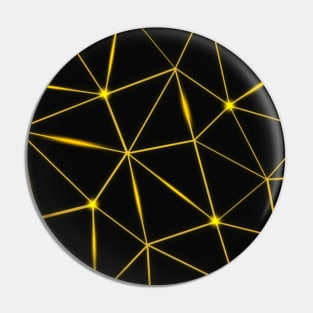 Geometric black triangles gold lines Pin