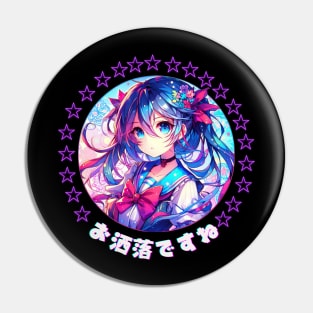 Neon Japanese Anime Pin
