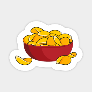 Potato chip cartoon illustration Magnet