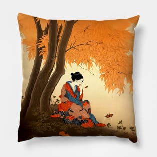 Autumn: Autumn Japanese Woman Pillow