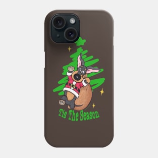 Cute Funny doxie Dog ready for the Dachshund Holidays on a dachshund  Tis The Season Christmas Doxie tee Phone Case