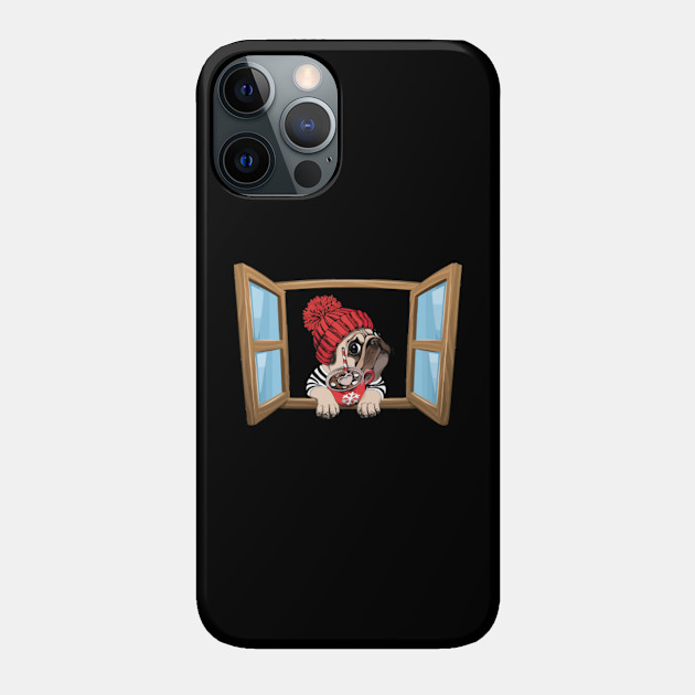 merry christmas and happy new year.cute pug design. - Merry Christmas And Happy New Year - Phone Case