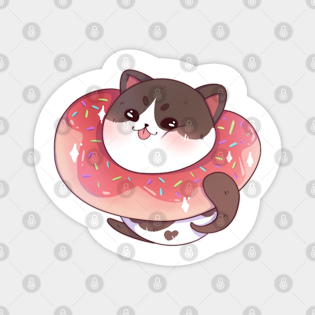 Donut cat Magnet by Itsacuteart