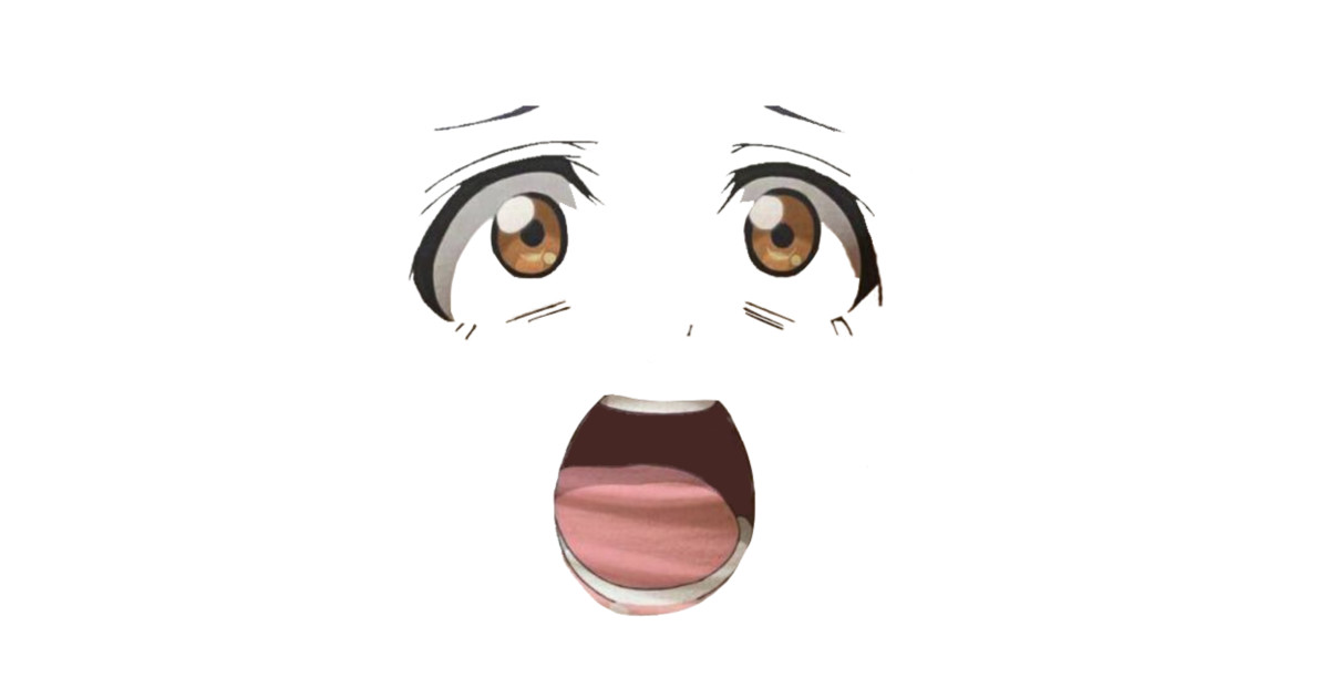 Anime surprised face gif