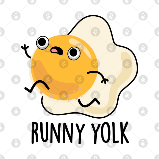 Runny Yolk Cute Food Egg Pun by punnybone