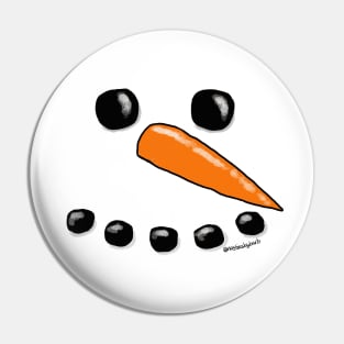 Snowman Face Pin