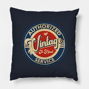 Vintage In Head Birthday Pillow