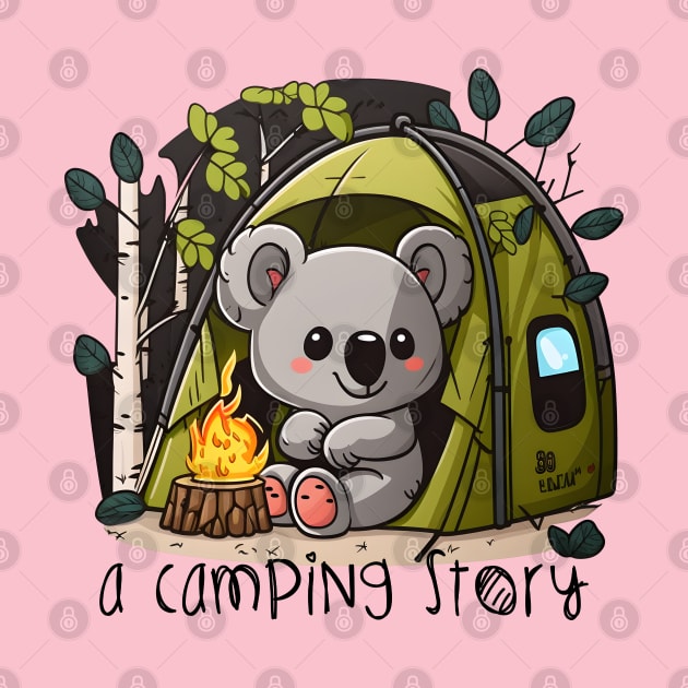 Koala camping into the wild with quote by Orloff-Tees