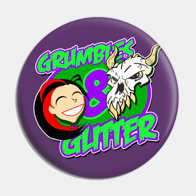 Grumbles & Glitter Pin by crowjandesigns