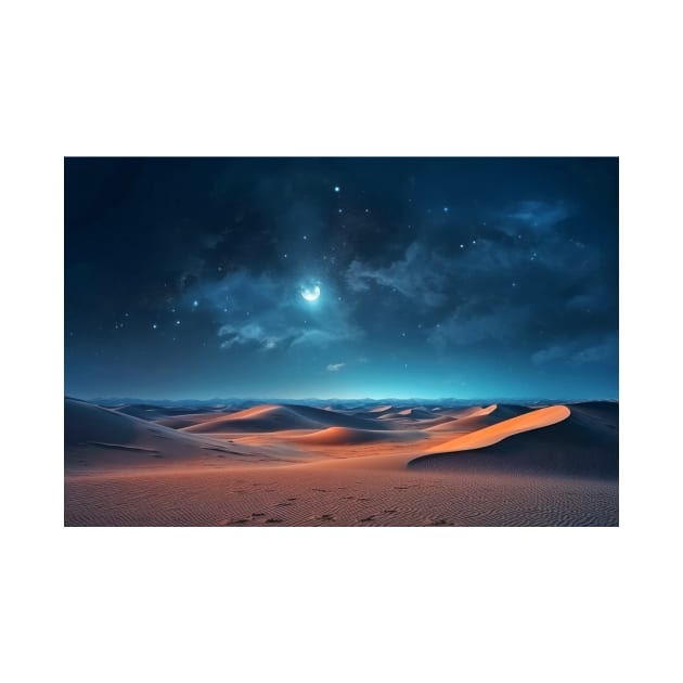 Desert Sand Land Serene Landscape by Cubebox