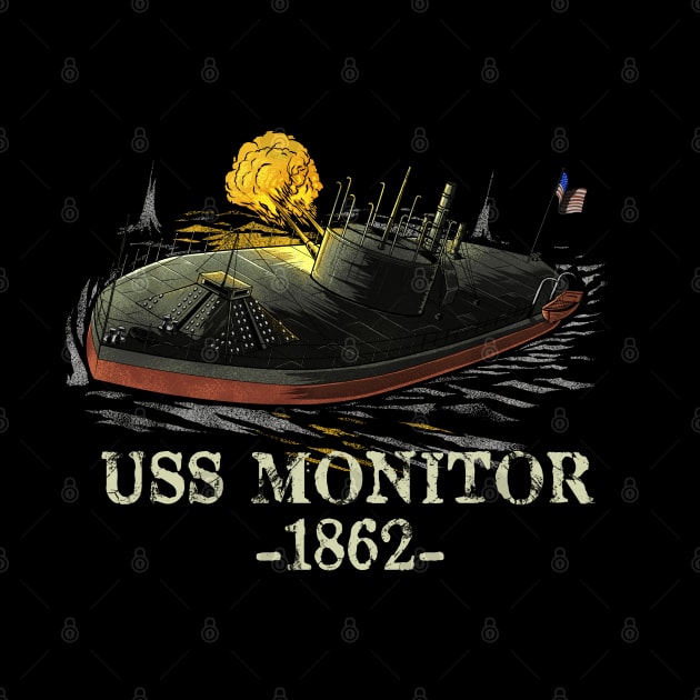 Naval History American Civil War USS Monitor Ironclad Ship by Styr Designs