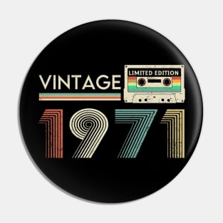 Vintage 1971 Limited Cassette Pin