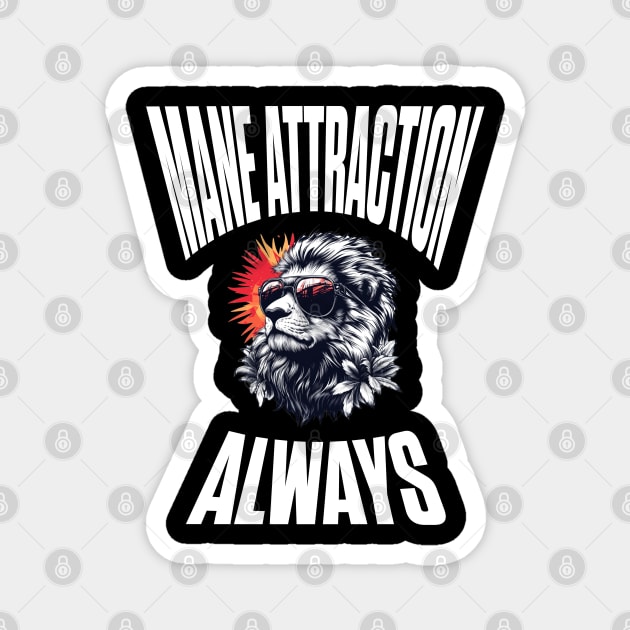 Cool King: Lion Swagger in Shades Magnet by Steve