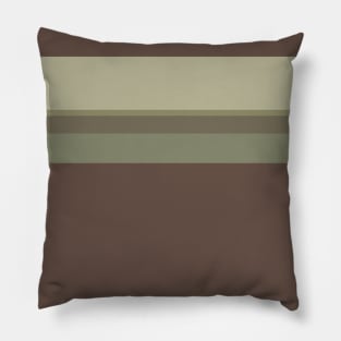 An occassional harmonization of Purplish Brown, Grey Brown, Brown Grey, Putty and Artichoke stripes. Pillow