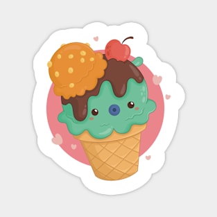 Kawaii Ice Cream Magnet