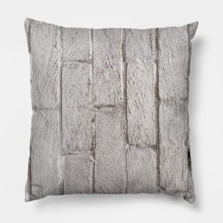 White Painted Brick Wall Pillow