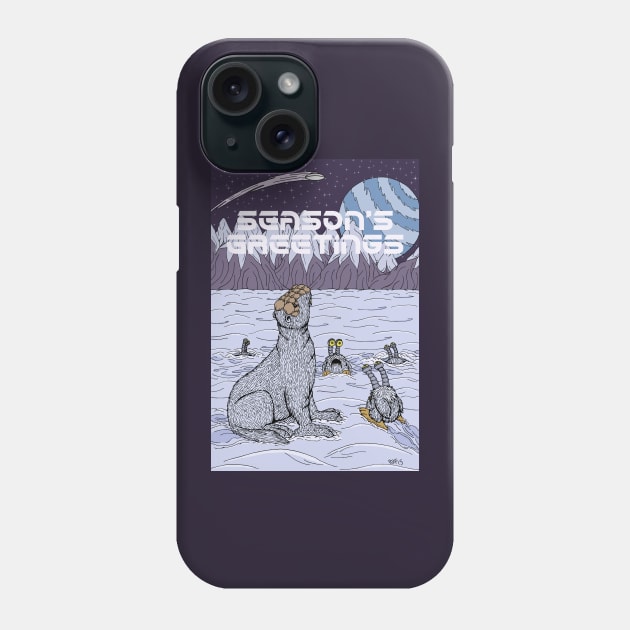 A Midwinter's Night on Ertrixia Season's Greetings Phone Case by AzureLionProductions