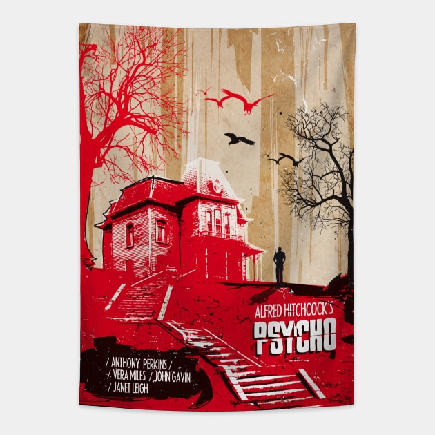 Psycho art movie inspired Tapestry by 2ToastDesign