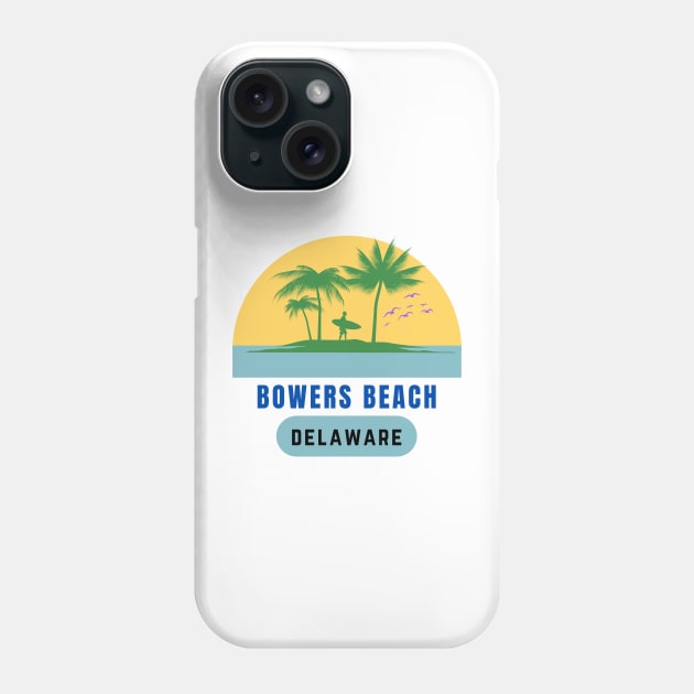 Retro Bowers Beach Delaware Sunset Phone Case by bougieFire