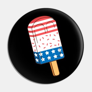 4th of July Popsicle, Red White and Blue Summer Popsicle Pin