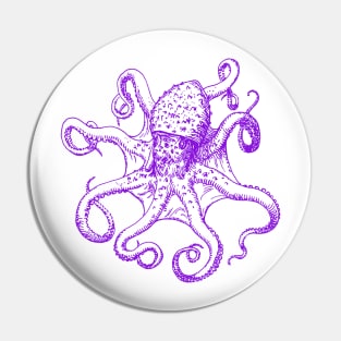 Vintage Purple Octopus Pin