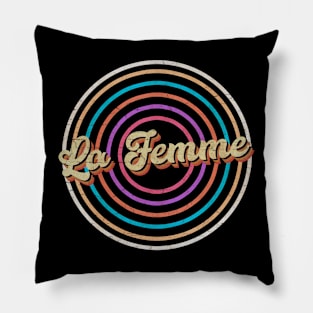 vintage circle line color La Femme Pillow