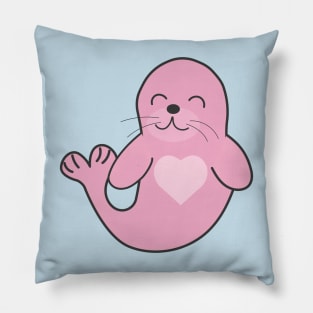 Cute Pink Seal Pillow