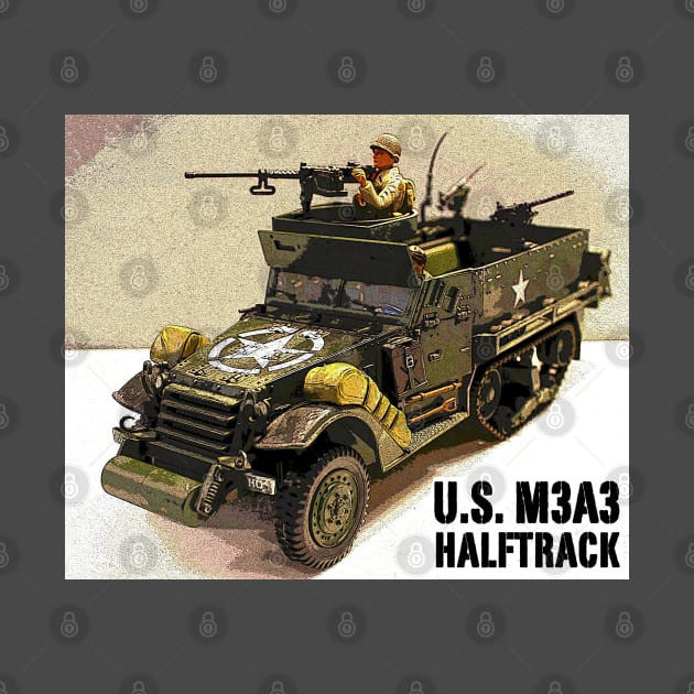 U.S. M3A3 Halftrack (Left Side) by Busybob