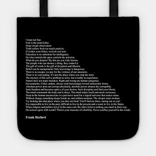 Frank Herbert Quotes Tote