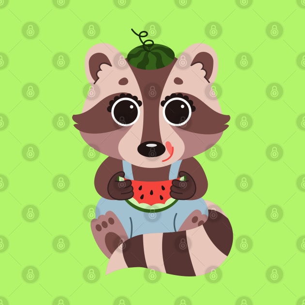 Cute raccoon by tetiana12.art