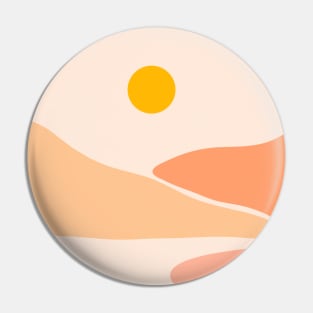 Peach Landscape Minimalist Boho Pin