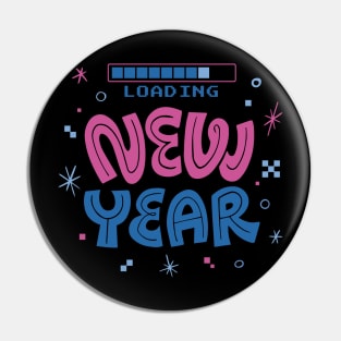 New Year Loading New Years Eve Gaming Outfit Pin