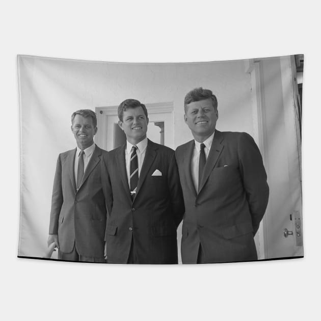 The Kennedy Brothers -- John, Robert, And Ted Tapestry by warishellstore