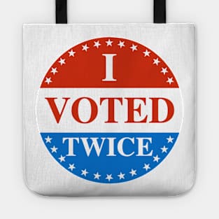 I VOTED TWICE Sticker Tote